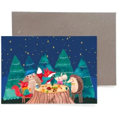Klappkarte zu Weihnachten | Weihnachtsschmaus