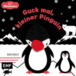 Kontrastbuch für Babys: Guck mal, kleiner Pinguin | Fingerpuppenbuch