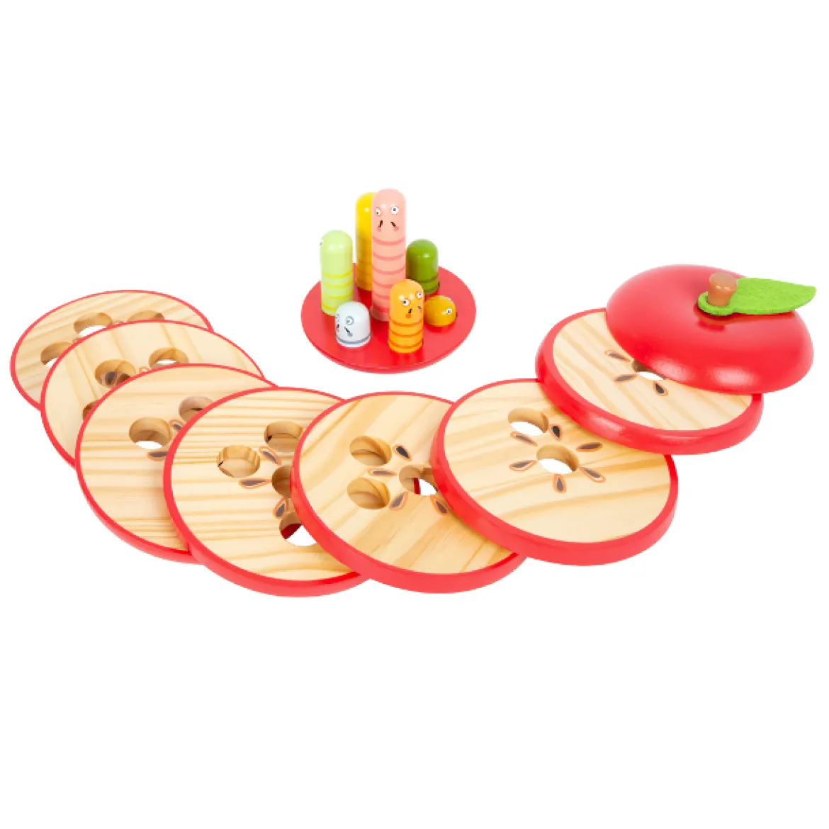 Lernspiel Logisteck | Apfel aus Naturholz