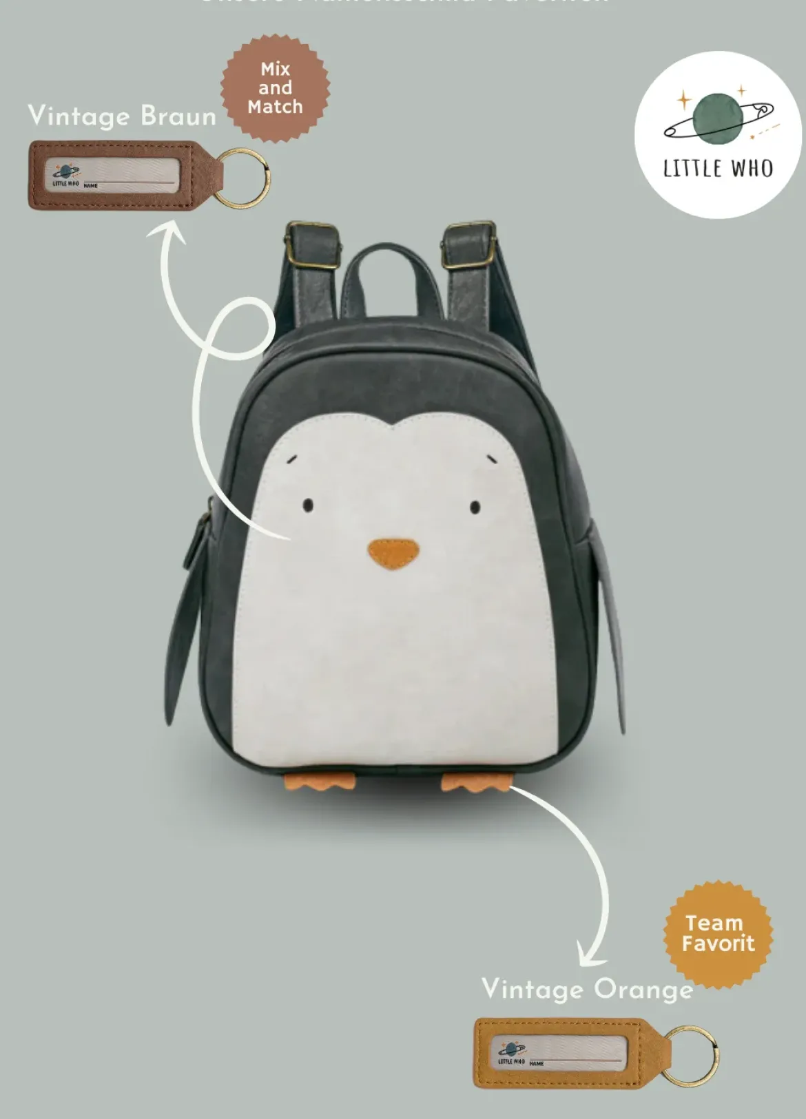 Little Who Namensschild | Vintage Orange