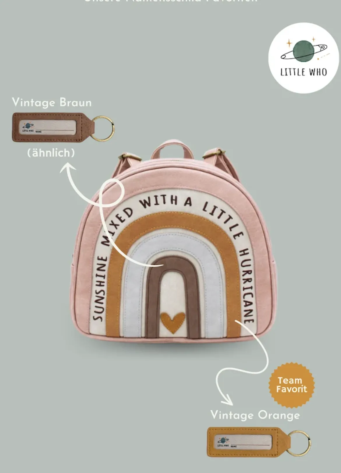 Little Who Namensschild | Vintage Orange