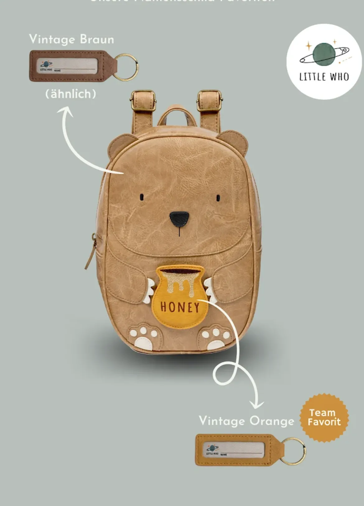 Little Who Namensschild | Vintage Orange