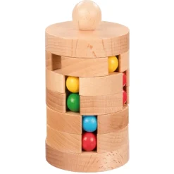 Logikspiel | Kugelturm aus Naturholz
