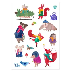 Lustige Kindersticker | Winter & Weihnachten