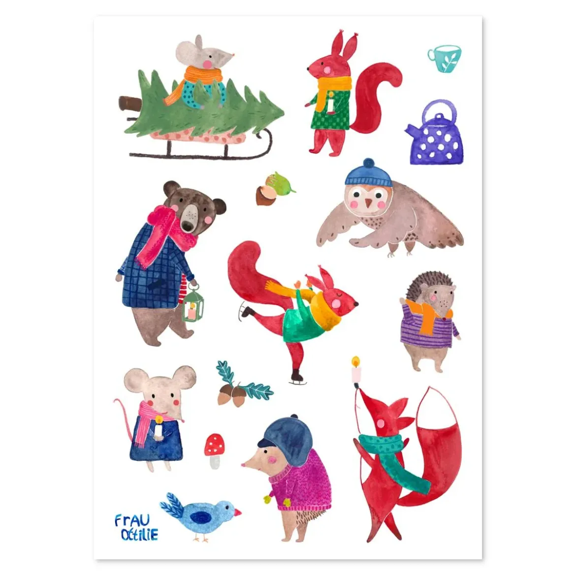 Lustige Kindersticker | Winter & Weihnachten