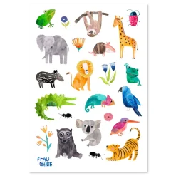 Lustige Kindertattoos | Wilde Tiere
