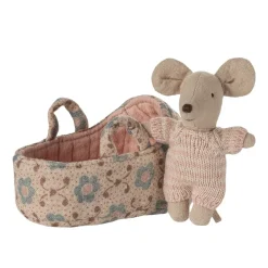 Maileg | Babymaus in Tragetasche (Rose)