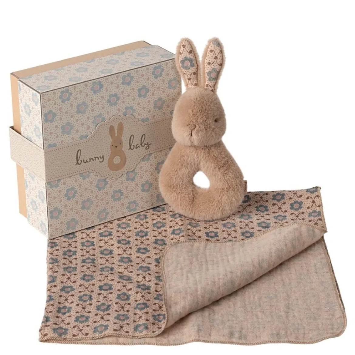 Maileg | Kaninchen-Rassel Set (Creme Pfirsich)