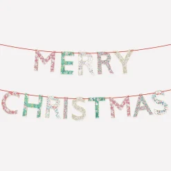 Meri Meri x Liberty Weihnachts-Girlande | Merry Christmas