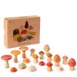 Mushroom Growe | 18 handbemalte Holzpilze