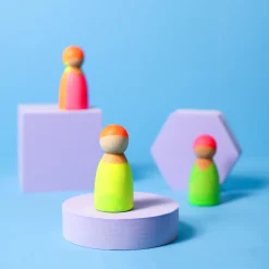 Neonfreunde Mix | 3 Figuren aus Naturholz