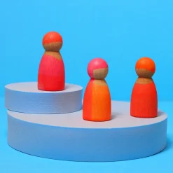 Neonfreunde Pink | 3 Figuren aus Naturholz