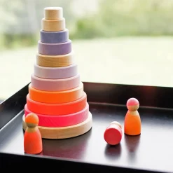 Neonfreunde Pink | 3 Figuren aus Naturholz