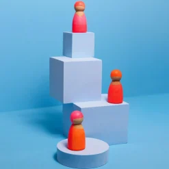 Neonfreunde Pink | 3 Figuren aus Naturholz