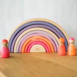Neonfreunde Pink | 3 Figuren aus Naturholz