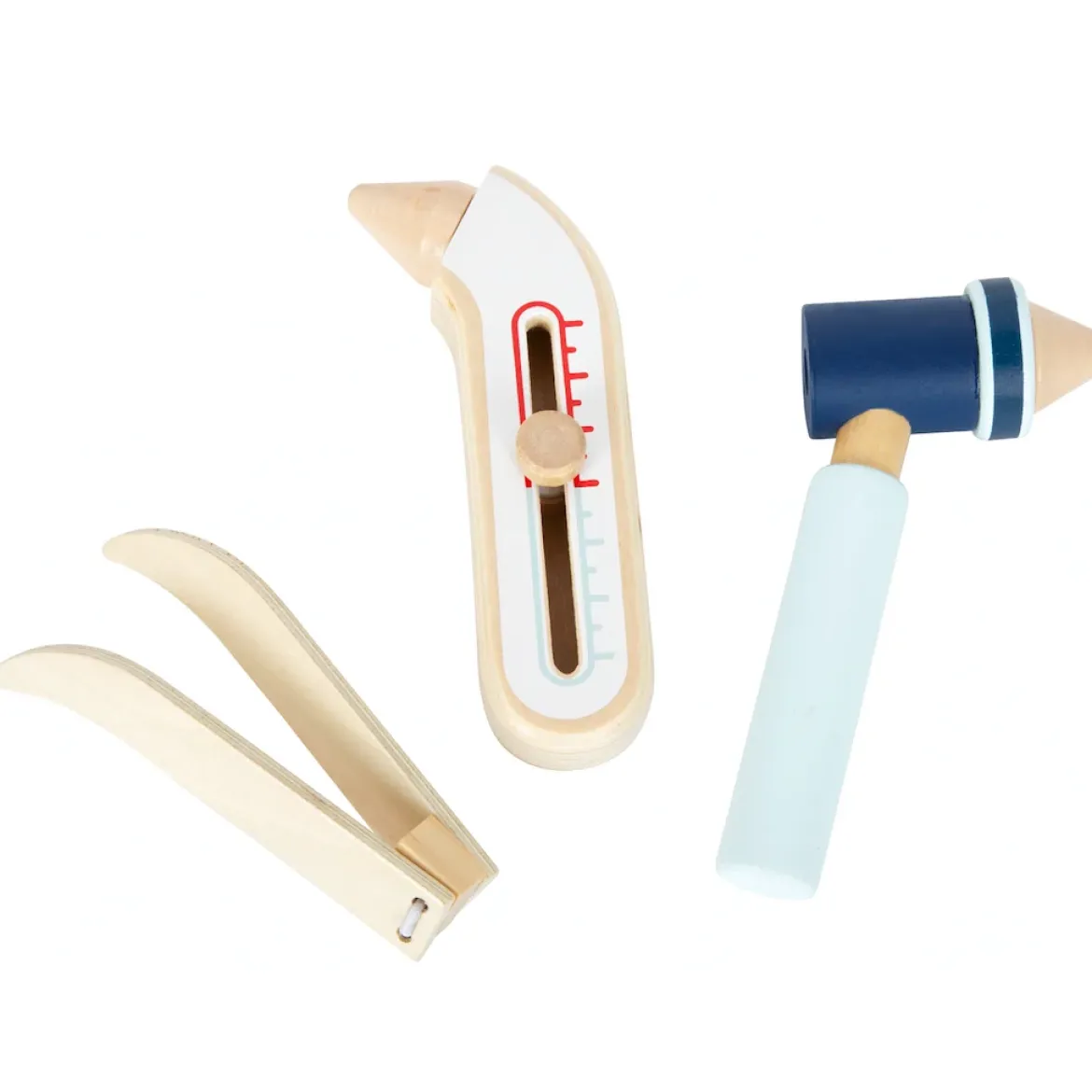 Notarztrucksack mit Holz-Utensilien