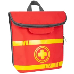 Notarztrucksack mit Holz-Utensilien
