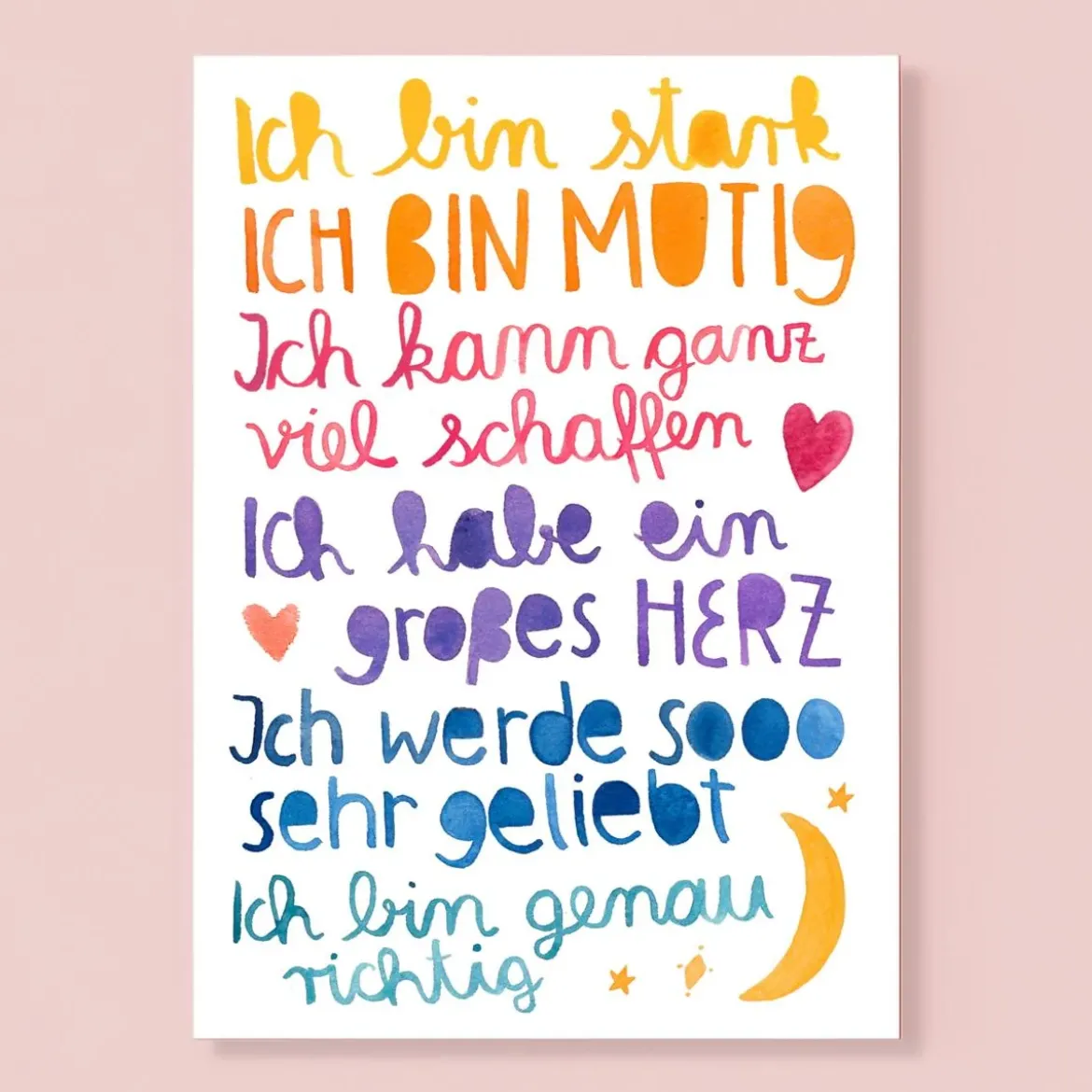 Postkarte | Positive Affirmationen