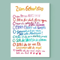 Postkarte zum Geburtstag | Geburtstagswünsche