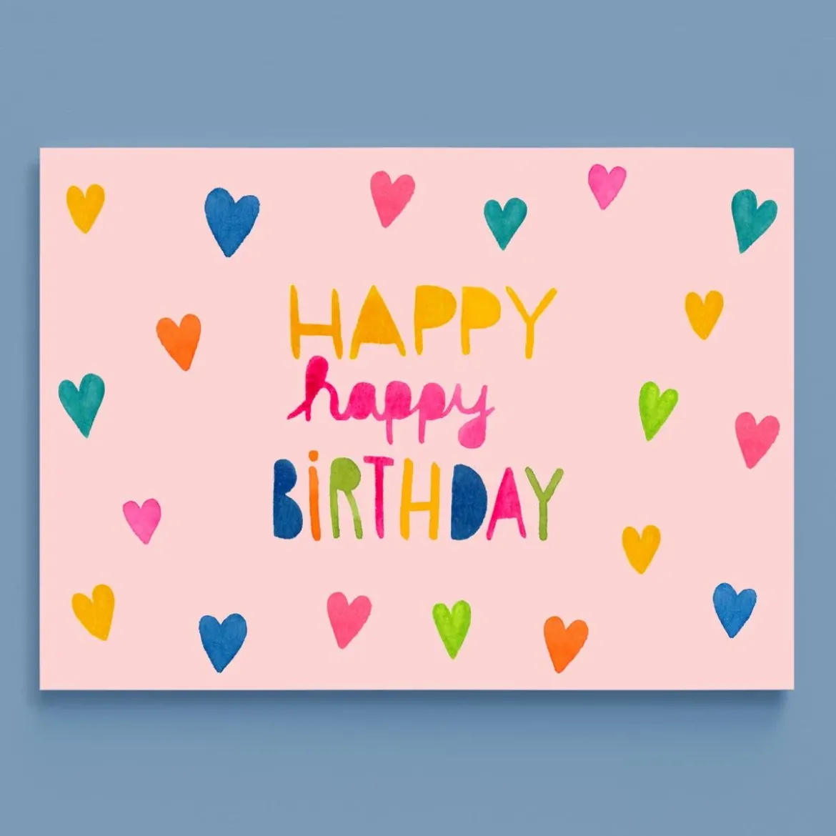 Postkarte zum Geburtstag | Happy happy birthday