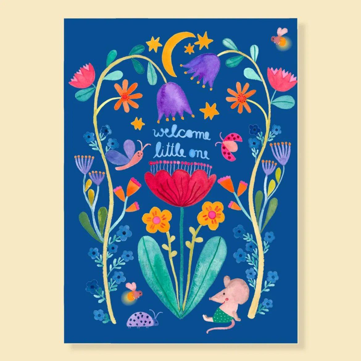 Postkarte zur Geburt | Welcome little one