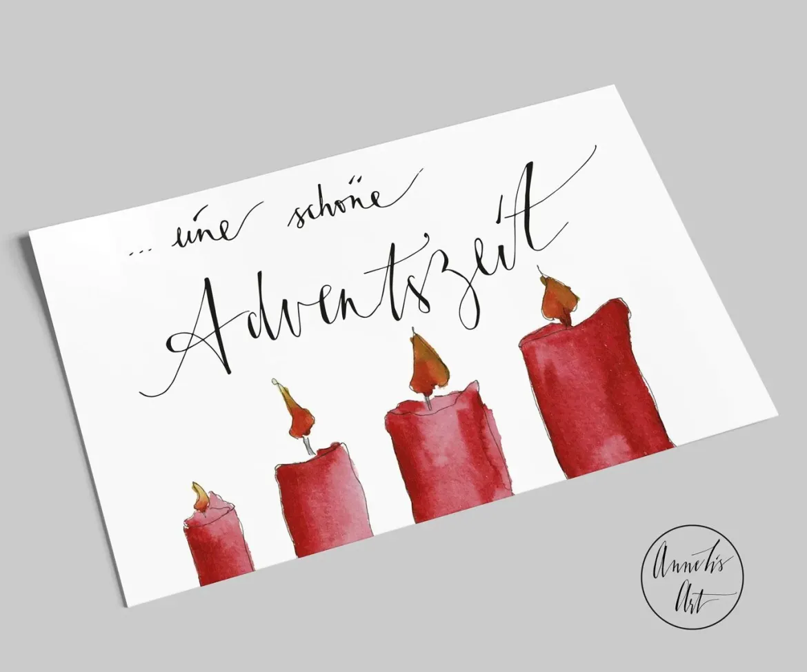 Postkarte zu Weihnachten | Eine schöne Adventszeit