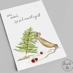 Postkarte zu Weihnachten | Eine schöne Weihnachtszeit