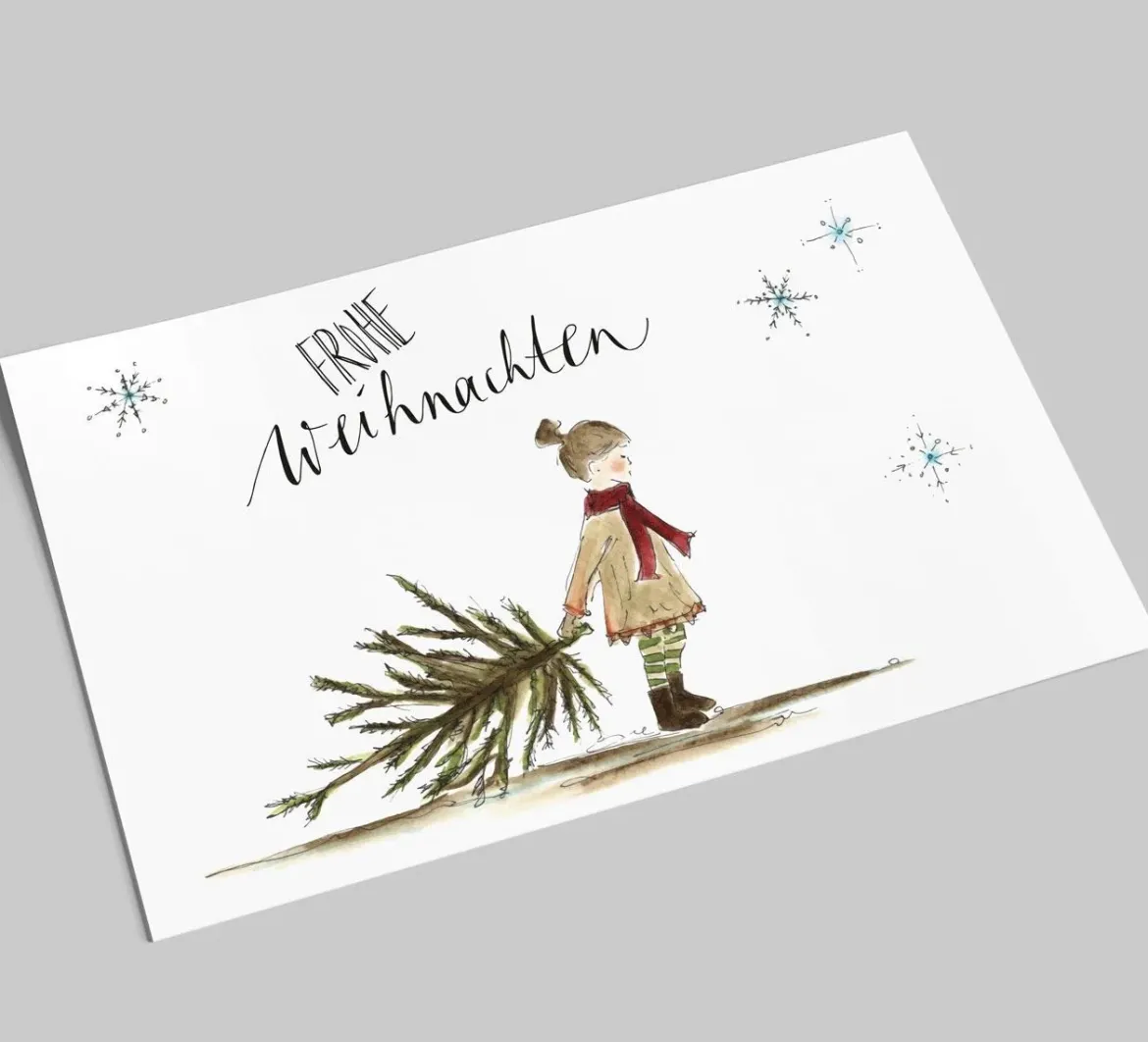 Postkarte zu Weihnachten | Frohe Weihnachten