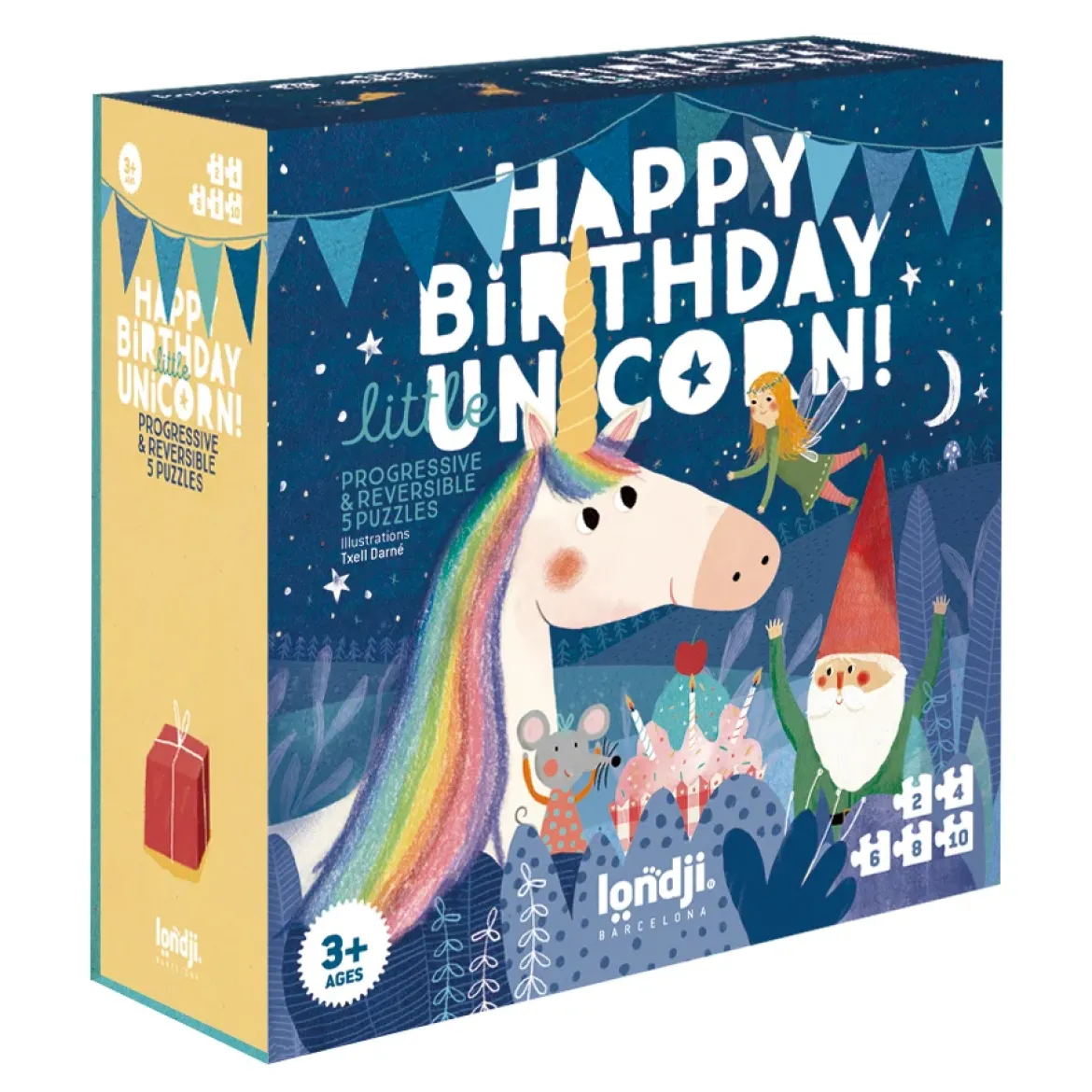 Puzzle Happy Birthday Unicorn | 5 Einzelpuzzle