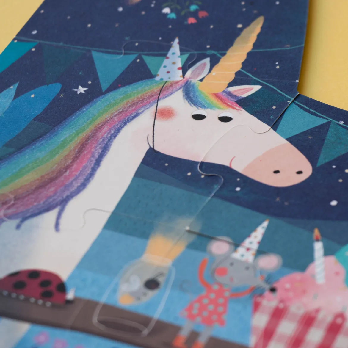 Puzzle Happy Birthday Unicorn | 5 Einzelpuzzle