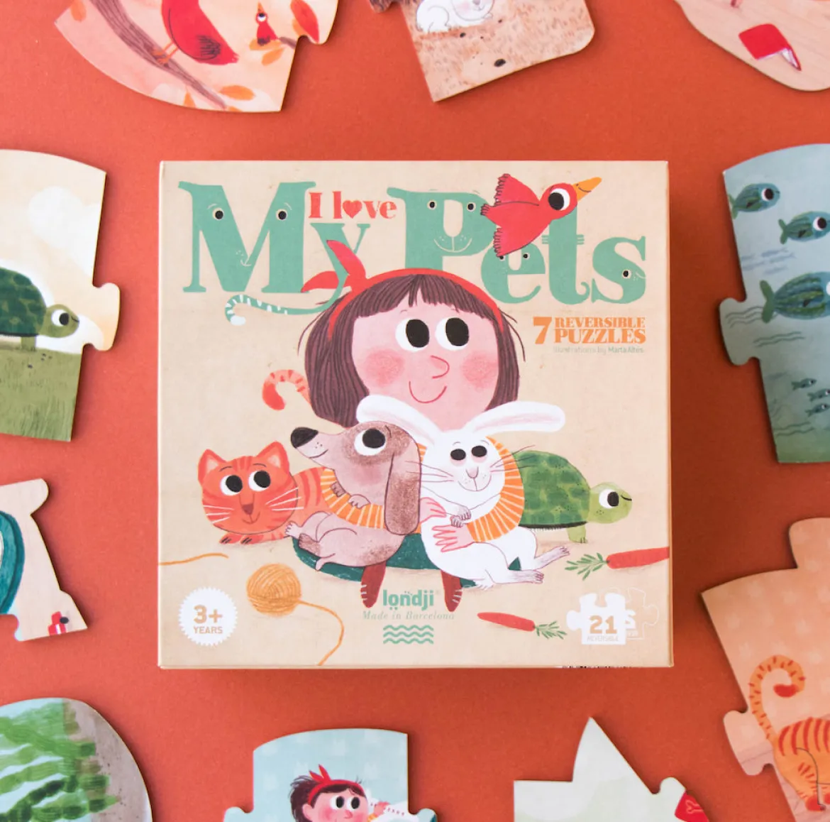 Puzzle I love my pets | 7 Wende-Puzzle
