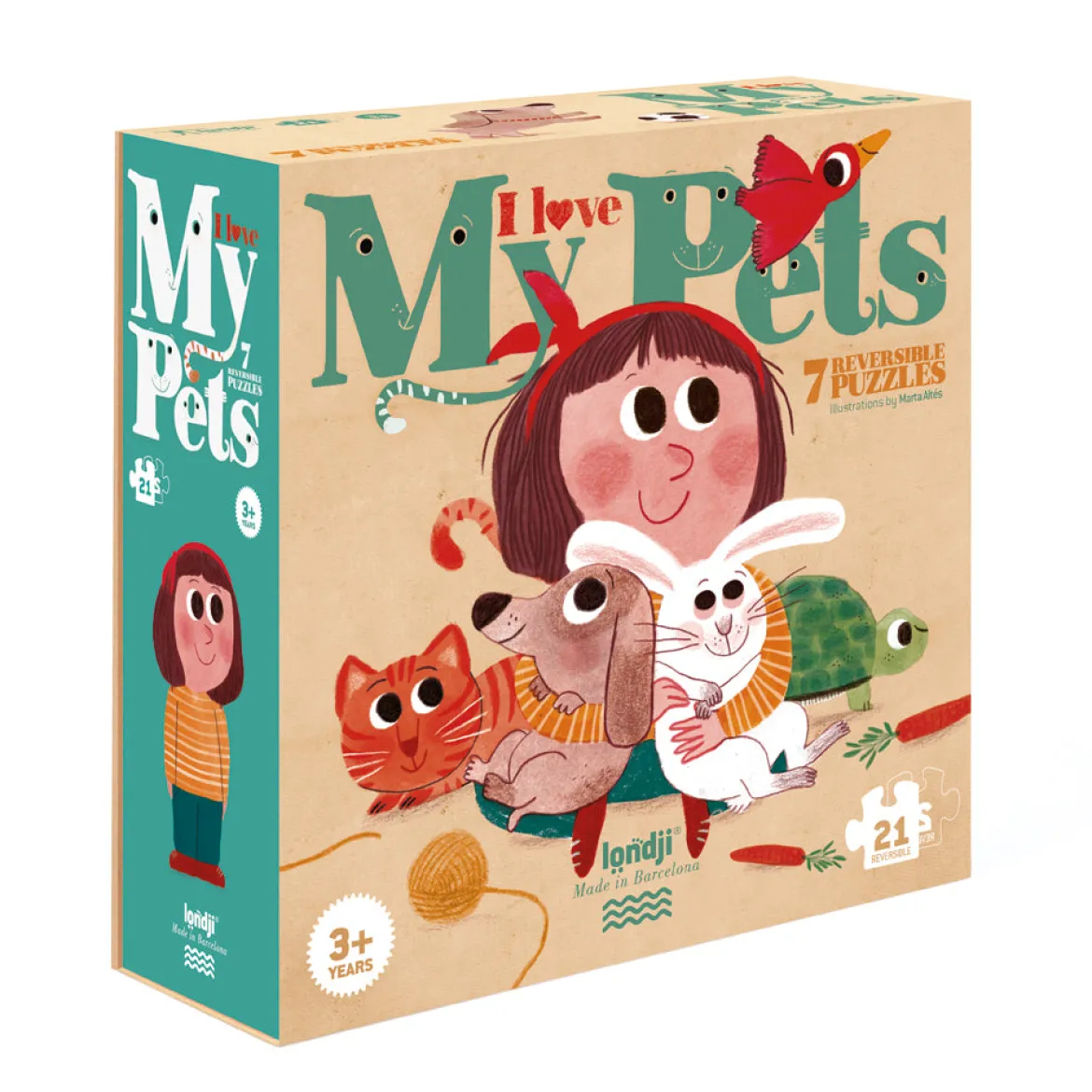 Puzzle I love my pets | 7 Wende-Puzzle