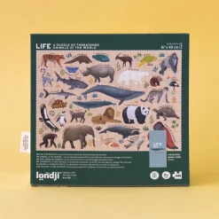 Puzzle Life mit bedrohten Tierarten | 200 Teile