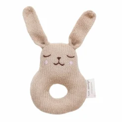Rassel aus Baby-Alpakawolle | Hase sandfarben