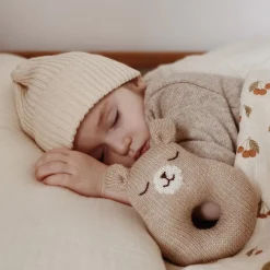 Rassel aus Baby-Alpakawolle | Teddy sandfarben
