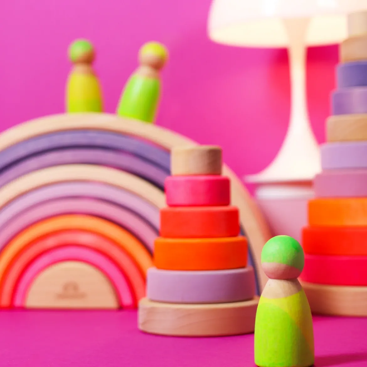 Regenbogen Neonpink | 10 Teile