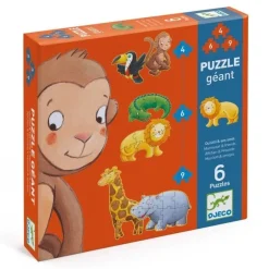 Riesenpuzzle Dschungeltiere | 4, 6 und 9 Teile
