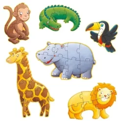 Riesenpuzzle Dschungeltiere | 4, 6 und 9 Teile