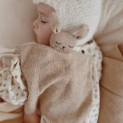 Schmusetuch aus Baby-Alpakawolle | Hase (beige)
