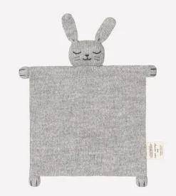 Schmusetuch aus Baby-Alpakawolle | Hase (grau)