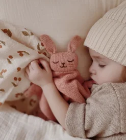 Schmusetuch aus Baby-Alpakawolle | Hase (rosé)