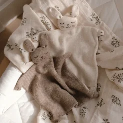 Schmusetuch aus Baby-Alpakawolle | Hase (weiss)