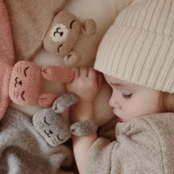 Schmusetuch aus Baby-Alpakawolle | Teddy beige