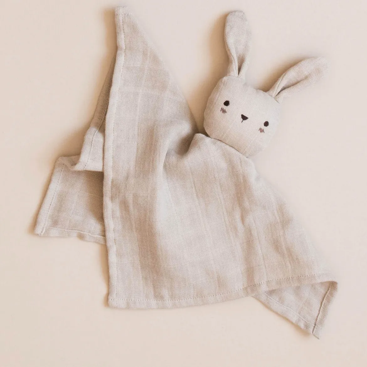 Schmusetuch aus Bio-Baumwolle | Hase sandfarben