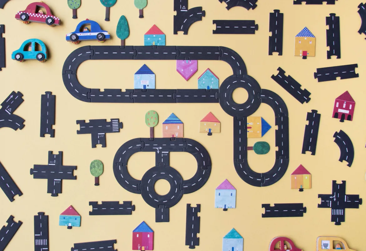 Spiel & Puzzle Roads | 130 Teile