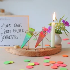 Steckfigur | Schultüte Neongrün