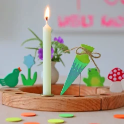Steckfigur | Schultüte Neongrün