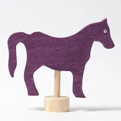 Steckfigur | violettes Pferd