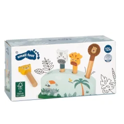 Steckspiel aus Holz | Hüpfende Tiere „Safari“