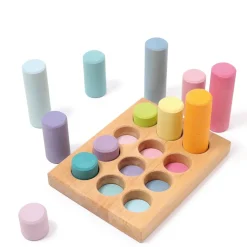 Steckspiel | Kleine Walzen Pastell
